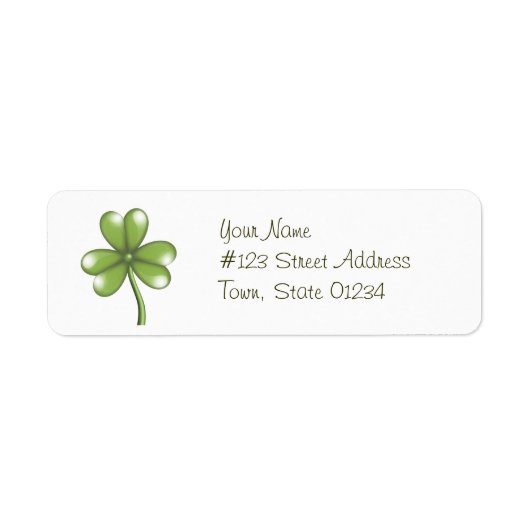 Groene Shamrock Mailing Labels (Voorkant)