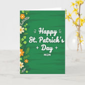 Groene Shamrock Moederkaart Kaart (Gele Bloem)