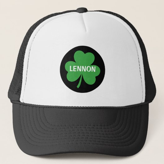 Groene Shamrock Naam Trucker Pet (Voorkant)