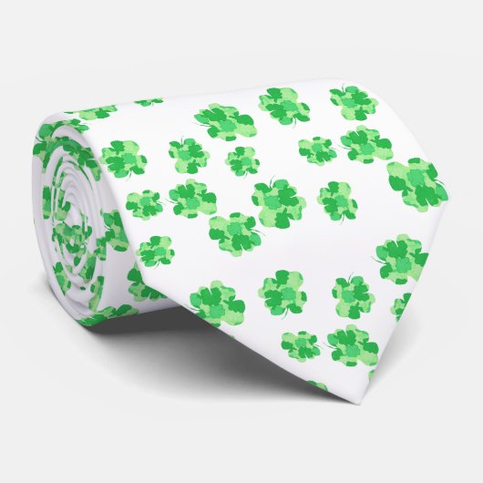 Groene Shamrock of Shamrocks Holiday Stropdassen (Opgerold)