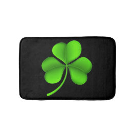 Groene Shamrock op Black bmcnt Badmat
