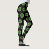 Groene Shamrock op Keltische Knots Leggings (Rechts)