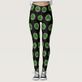 Groene Shamrock op Keltische Knots Leggings (Voorkant)