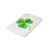 Groene Shamrock op Witte bmcnt Badmat (Gekanteld)
