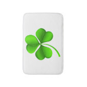 Groene Shamrock op Witte bmcnt Badmat (Voorkant Verticaal)