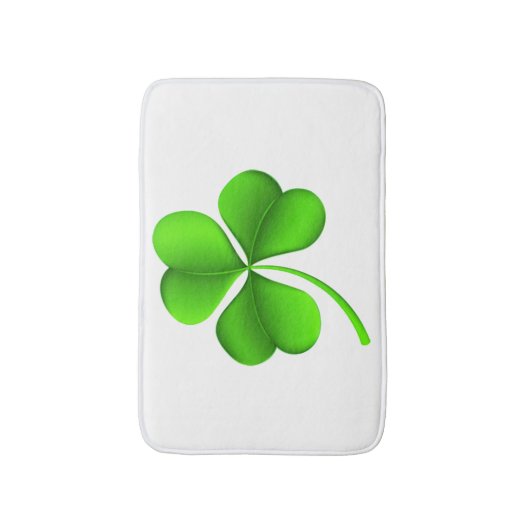 Groene Shamrock op Witte bmcnt Badmat (Voorkant Verticaal)