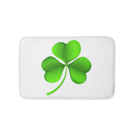 Groene Shamrock op Witte bmcnt Badmat