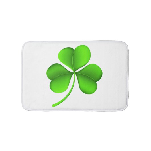 Groene Shamrock op Witte bmcnt Badmat (Voorkant)