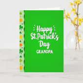 Groene Shamrock Opa Kaart (Gele Bloem)