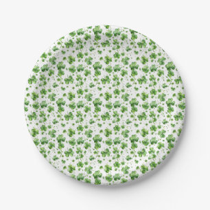 Groene Shamrock Paper Borden St. Patricks Day Papieren Bordje