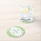 Groene Shamrock-patronen gelukkig St. Patrick's Kartonnen Onderzetters (Insitu)