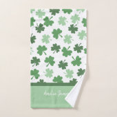 Groene Shamrock patronen St. Patrick's Day Bad Handdoek (Handdoek)