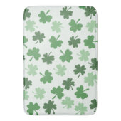 Groene Shamrock-patronen St. Patrick's Day Badmat (Voorkant Verticaal)