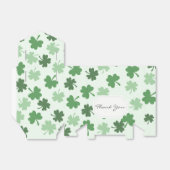 Groene Shamrock-patronen St. Patrick's Day Bedankdoosjes (Uitgevouwen)
