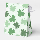 Groene Shamrock-patronen St. Patrick's Day Bedankdoosjes (Achterkant)