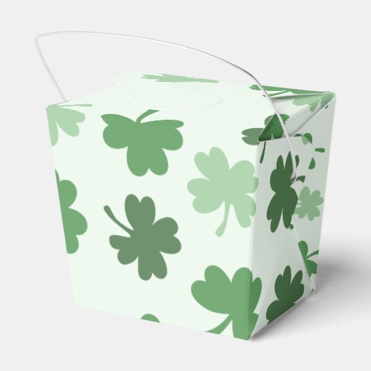 Groene Shamrock patronen St. Patrick's Day Bedankdoosjes (Achterkant)