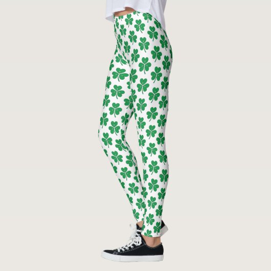 Groene Shamrock patroon St Patrick's Day Leggings (Links)