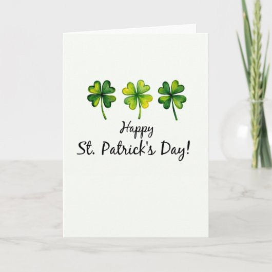Groene Shamrock Patroonkaart Kaart (Voorkant)