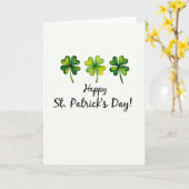 Groene Shamrock Patroonkaart Kaart (Gele Bloem)