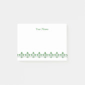  groene Shamrock Pattern Custom Stickies Post-it® Notes (Voorkant)