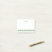  groene Shamrock Pattern Custom Stickies Post-it® Notes (Op bureau)