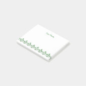  groene Shamrock Pattern Custom Stickies Post-it® Notes (Schuin)