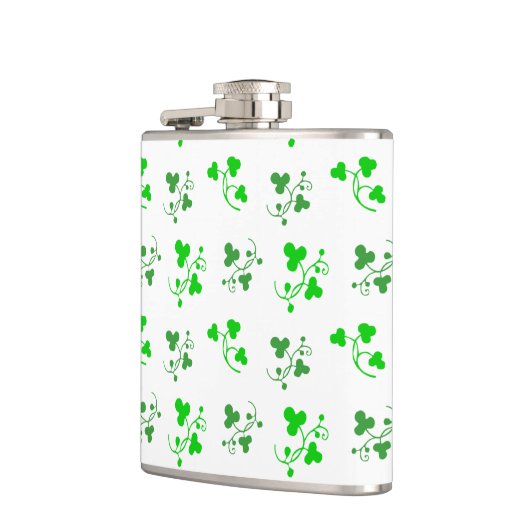 Groene Shamrock Pattern-fles Heupfles (Links)