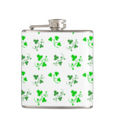 Groene Shamrock Pattern-fles Heupfles (Voorkant)