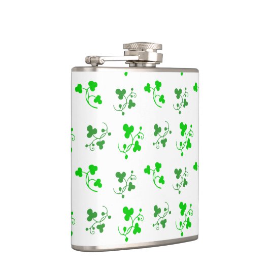 Groene Shamrock Pattern-fles Heupfles (Rechts)