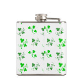 Groene Shamrock Pattern-fles Heupfles (Achterkant)