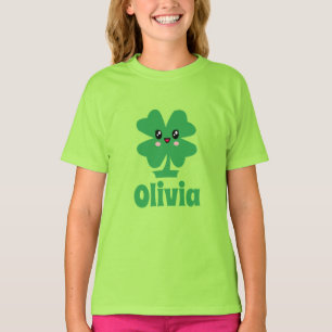 Groene Shamrock Persoonlijke naam T-Shirt