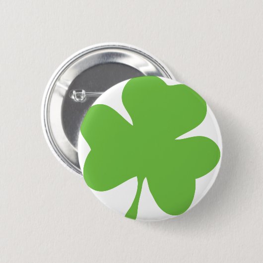 groene shamrock ronde button 5,7 cm (Voorkant /achterkant)