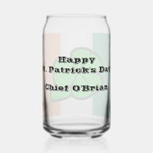 Groene Shamrock Saint Patrick's Day Bloemenvector Blikvorm Glas (Achterkant)