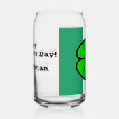Groene Shamrock Saint Patrick's Day Bloemenvector Blikvorm Glas (Rechts)