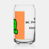 Groene Shamrock Saint Patrick's Day Bloemenvector Blikvorm Glas (Links)