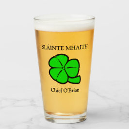 Groene Shamrock Sint-Patricksdag Bloemschilderkuns Glas