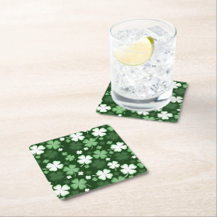 Groene Shamrock, St. Patrick's Dag Kartonnen Onderzetters