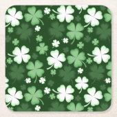 Groene Shamrock, St. Patrick's Dag Kartonnen Onderzetters (Voorkant)