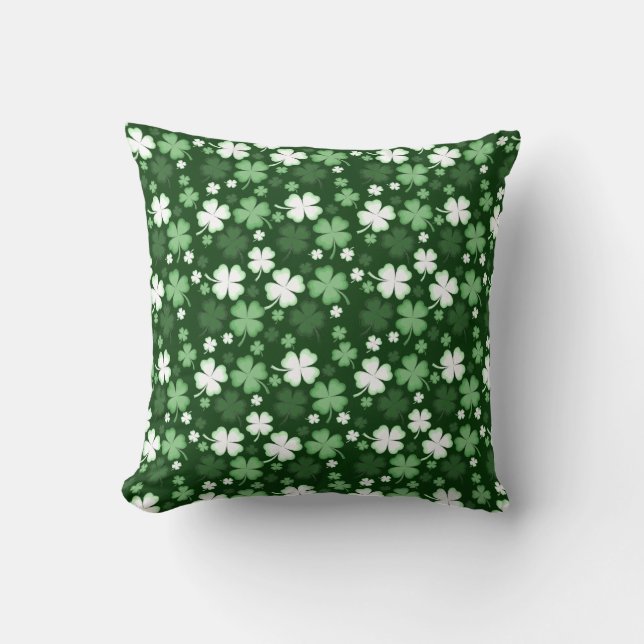 Groene Shamrock, St. Patrick's Dag Kussen (Voorkant)