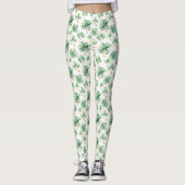 Groene Shamrock St. Patrick's Dag Leggings (Voorkant)