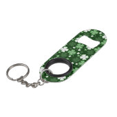 Groene Shamrock, St. Patrick's Dag Mini Flessenopener (Voorkant Gekanteld)
