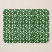 Groene Shamrock, St. Patrick's Dag Sherpa Deken (Voorkant (horizontaal))