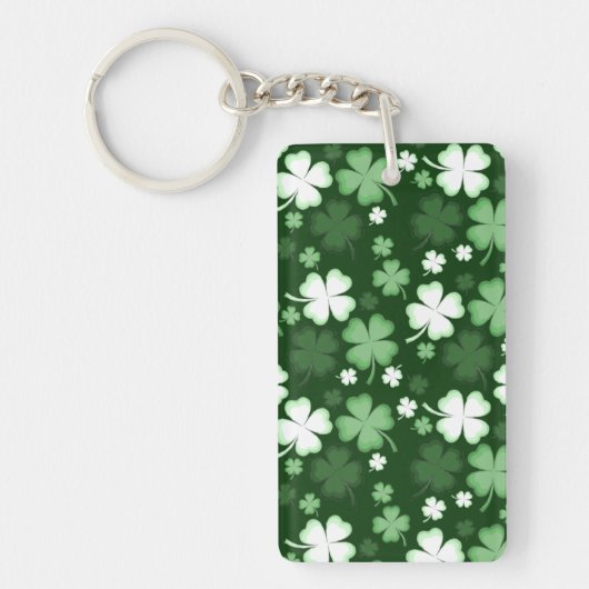 Groene Shamrock, St. Patrick's Dag Sleutelhanger (Voorkant)