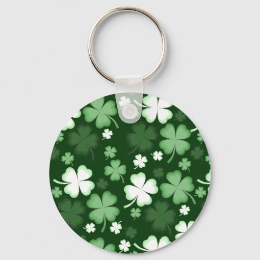 Groene Shamrock, St. Patrick's Dag Sleutelhanger (Voorkant)