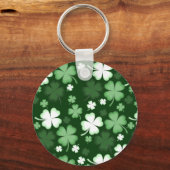 Groene Shamrock, St. Patrick's Dag Sleutelhanger (Voorkant)