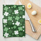 Groene Shamrock, St. Patrick's Dag Theedoek (Quarter Fold)