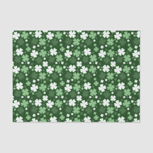 Groene Shamrock, St. Patrick's Dag Tissuepapier (Voorkant)