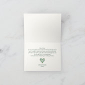 Groene Shamrock St. Patrick's Day Bruidsfeest Bedankkaart (Binnen)