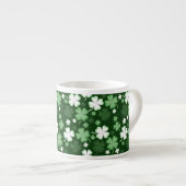 Groene Shamrock, St. Patrick's Day Espresso Kop (Voorkant rechts)