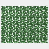 Groene Shamrock, St. Patrick's Day Fleece Deken (Voorkant (Horizontaal))